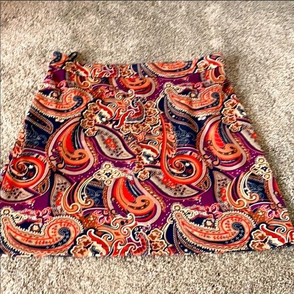Paisley Mini Skirt - Picture 1 of 2